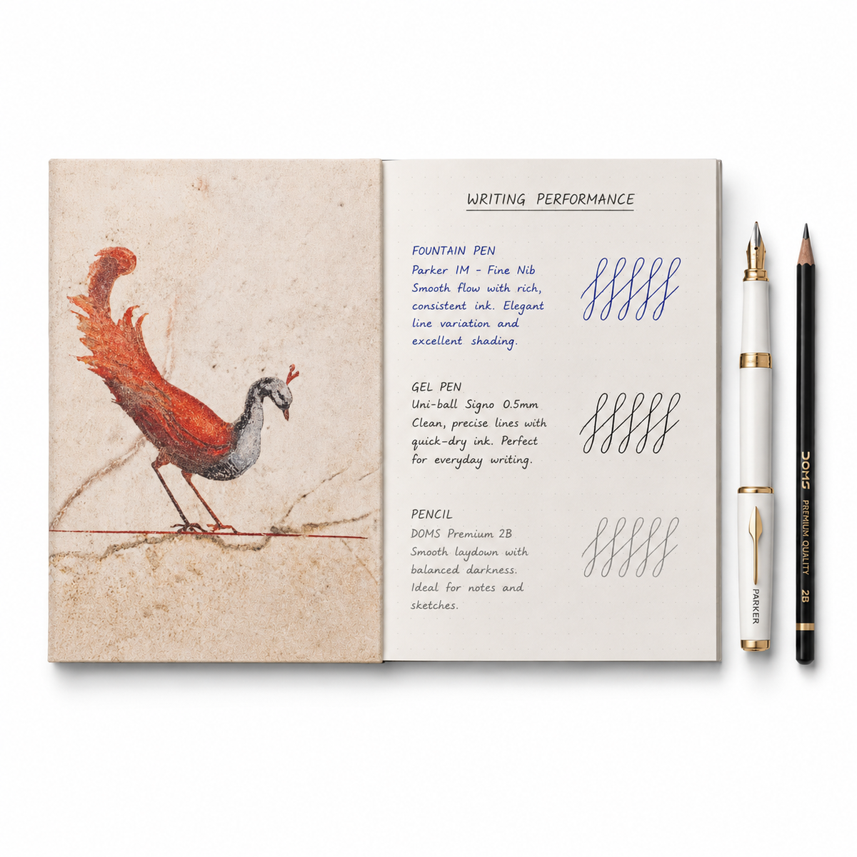Peacock Pocket Diary Set Of 2