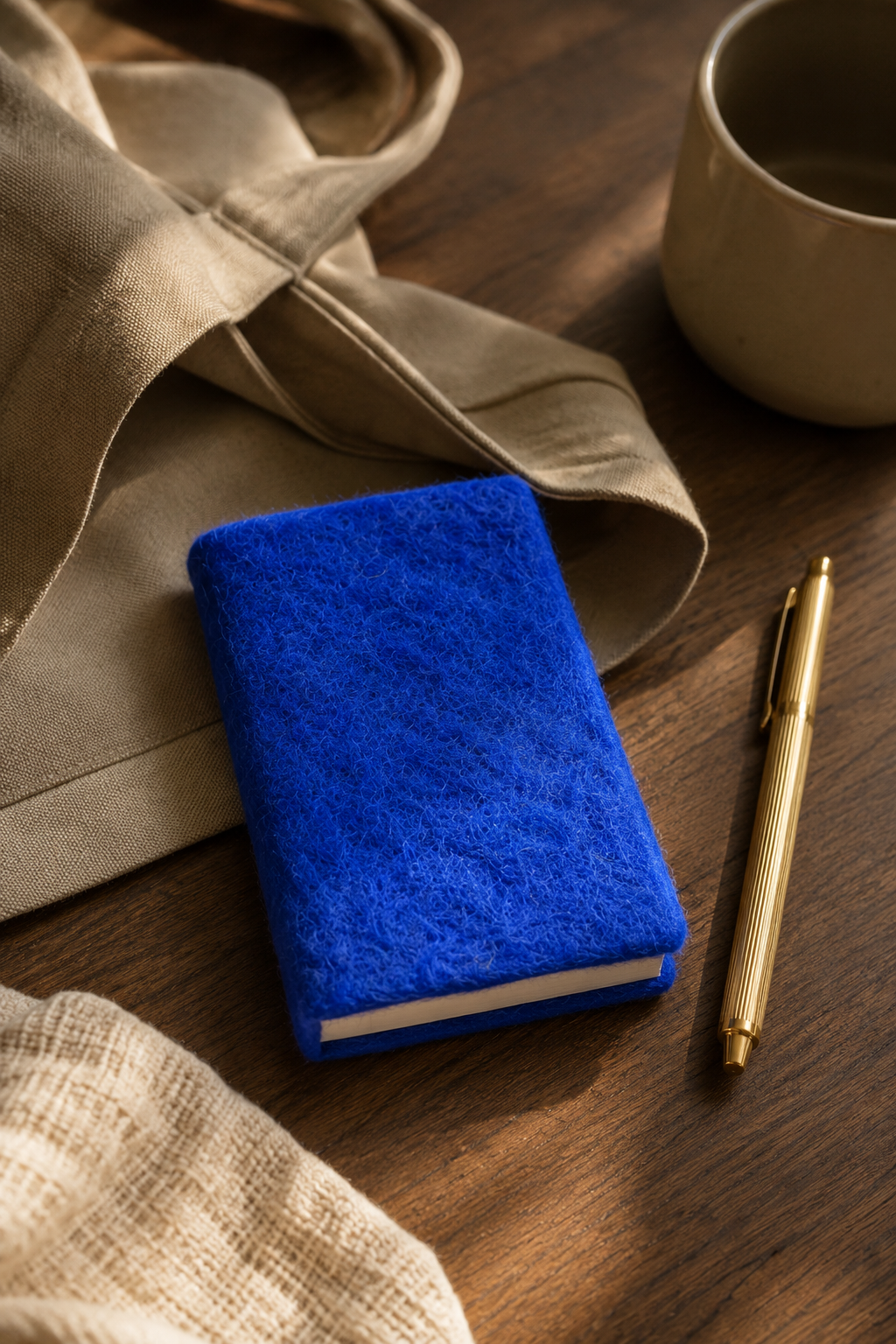 Felt Pocket Diary Blue