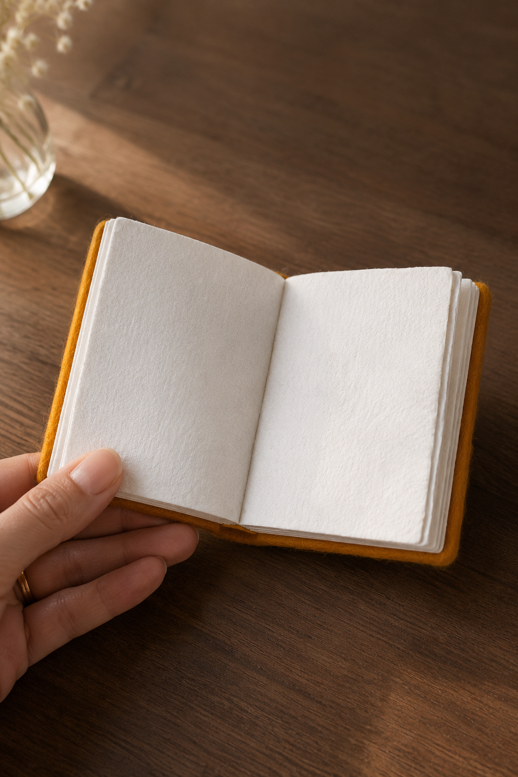 Felt Pocket Diary Orange