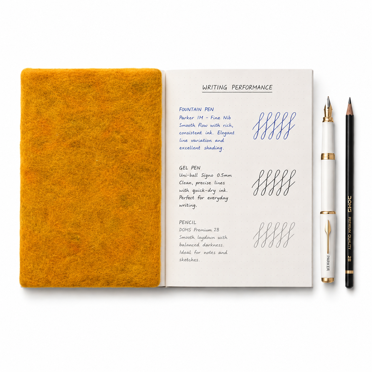Felt Pocket Diary Orange
