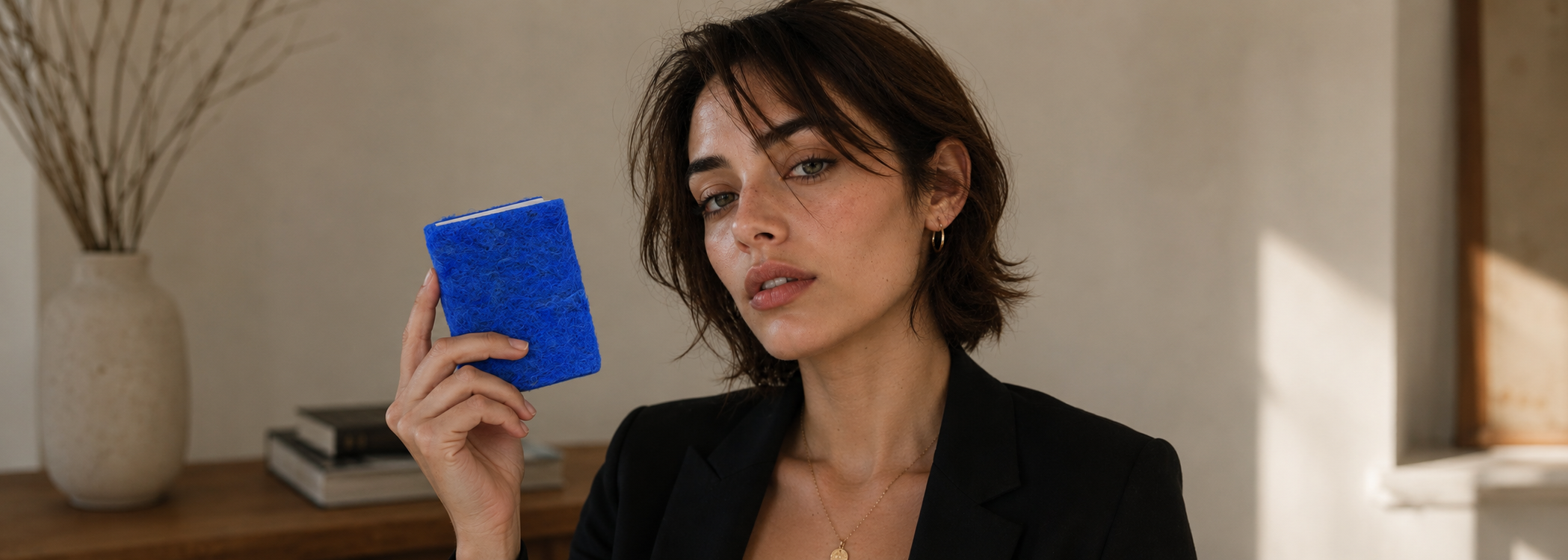 Felt Pocket Diary Blue