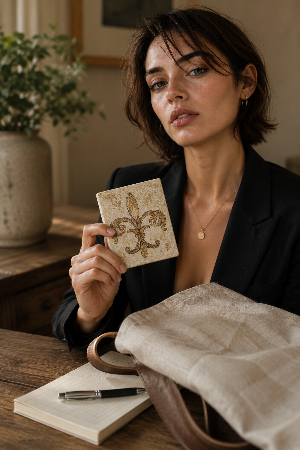 Fleur-De-Lis Pocket Diary Set Of 2
