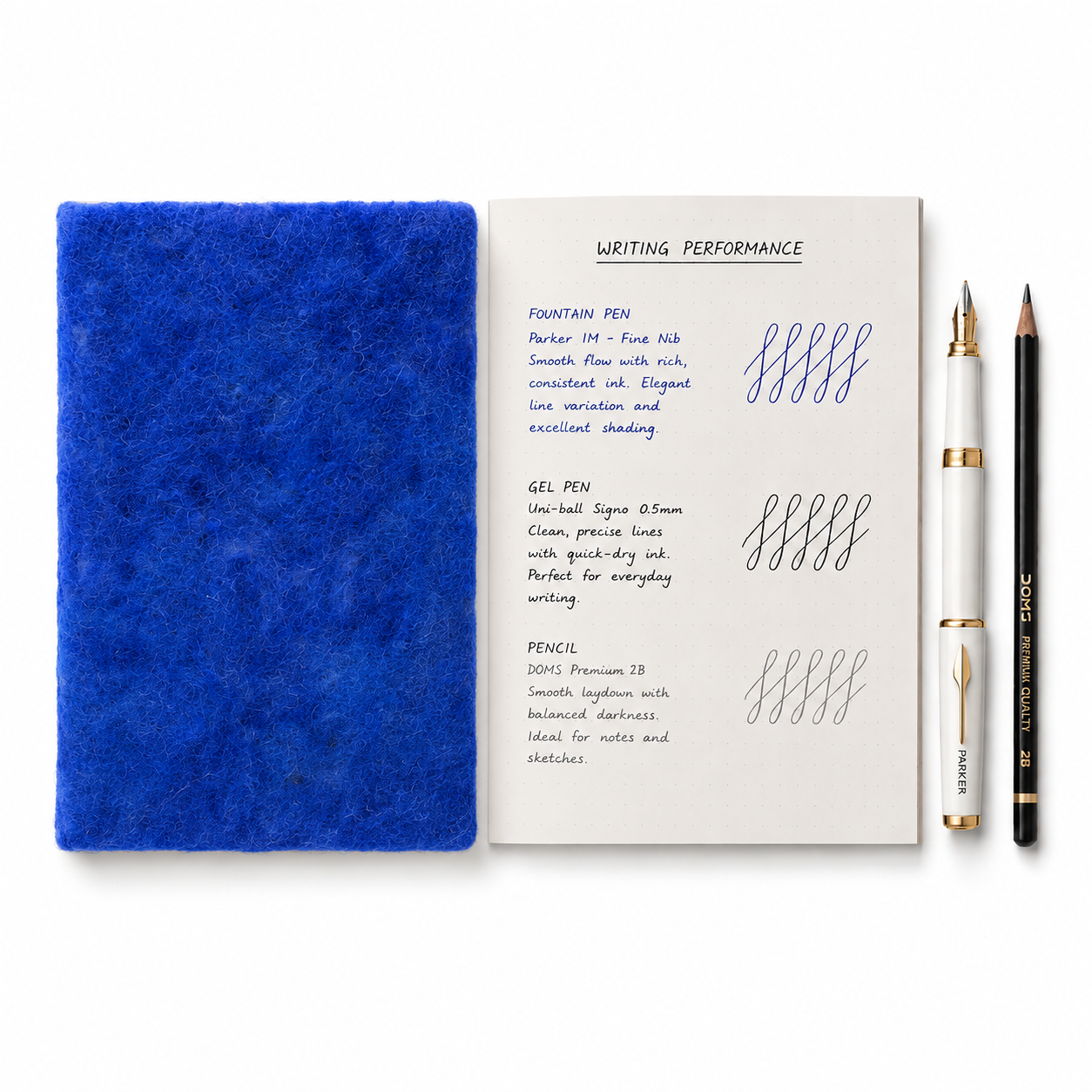 Felt Notebook Blue