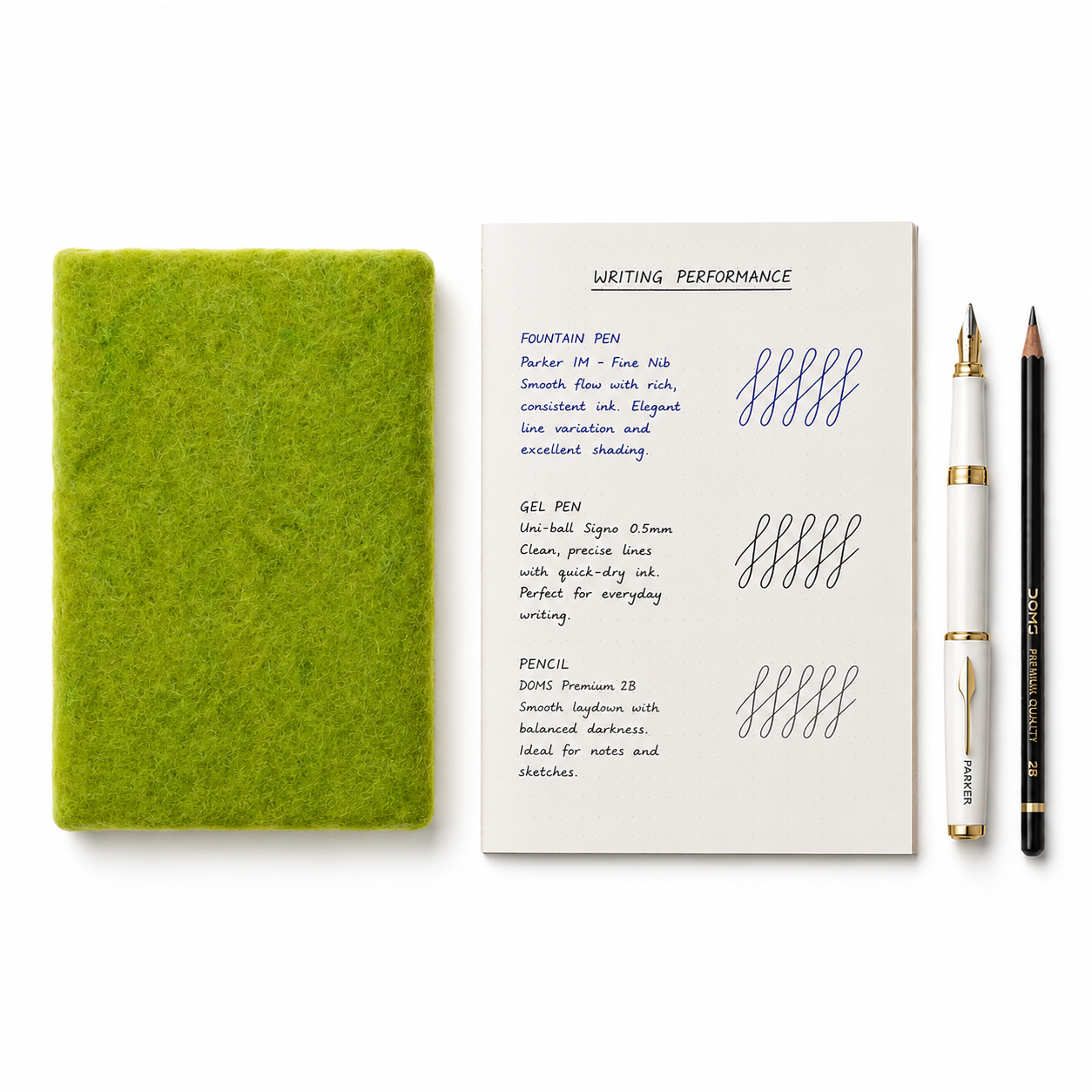 Felt Notebook Green