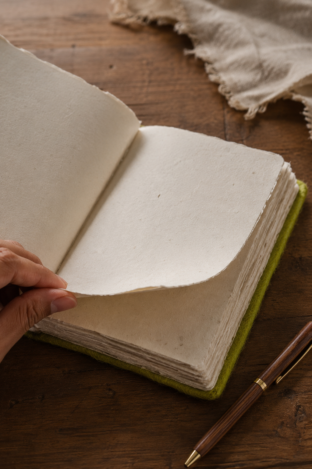 Felt Journal Green