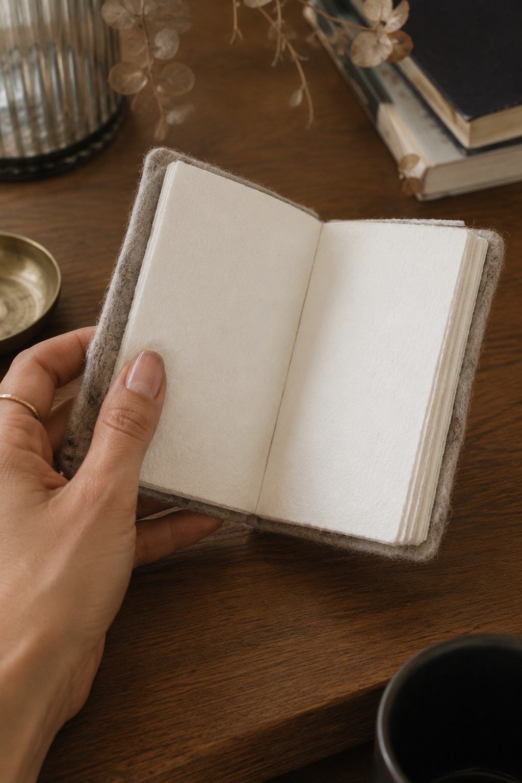 Felt Pocket Diary Grey