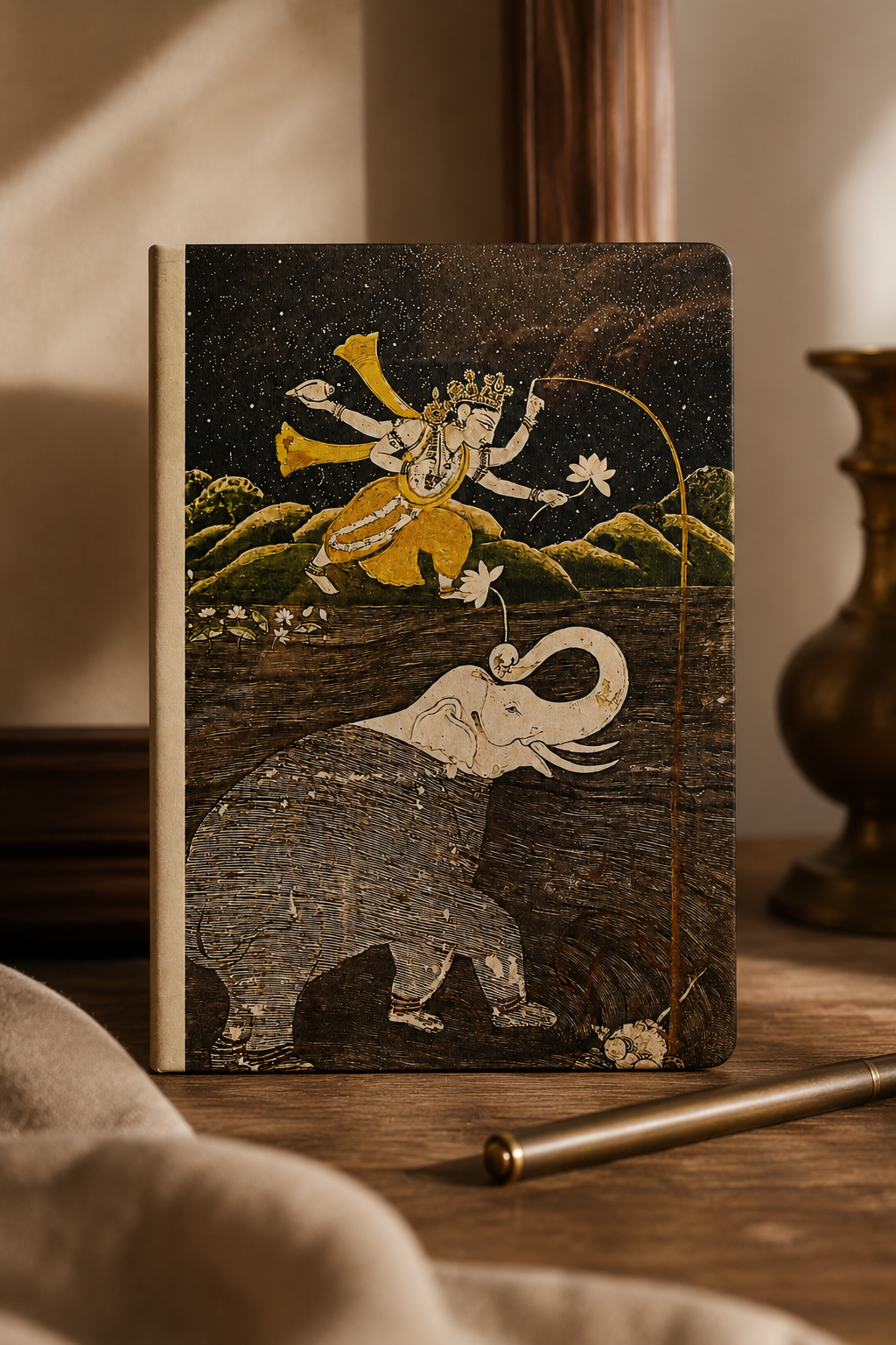 Lord Vishnu And Elephant