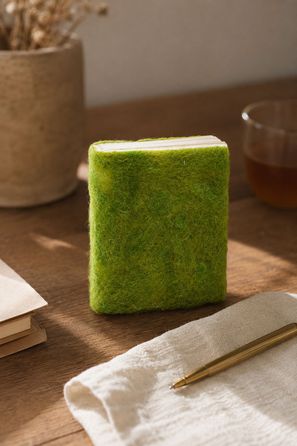 Felt Pocket Diary Green