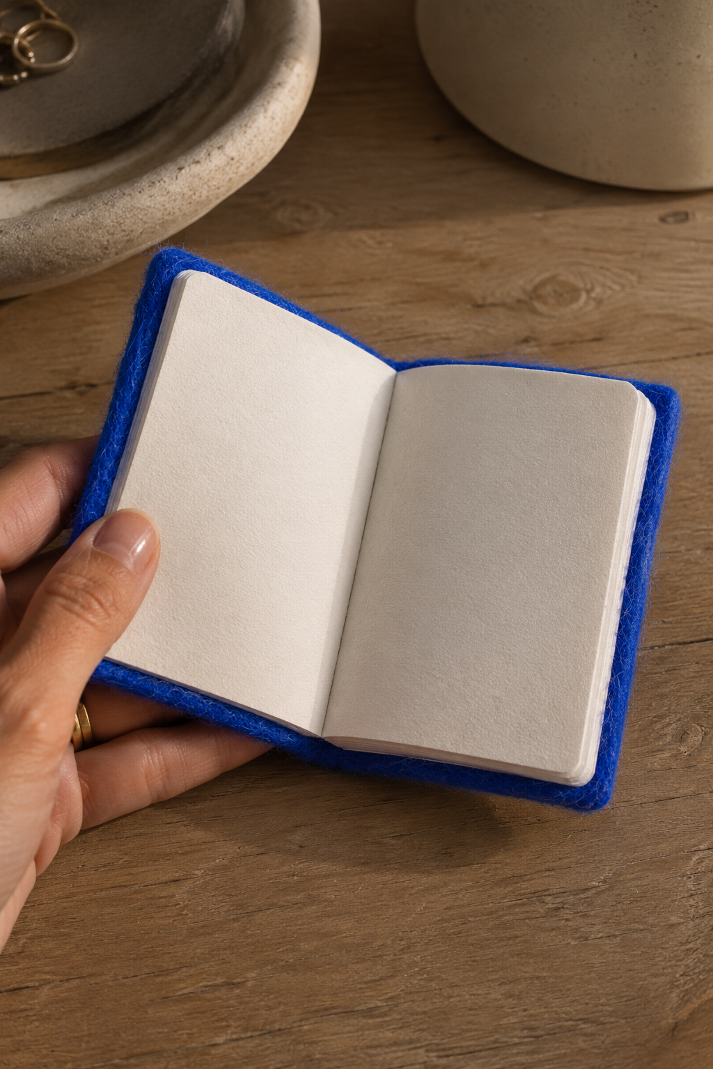 Felt Pocket Diary Blue