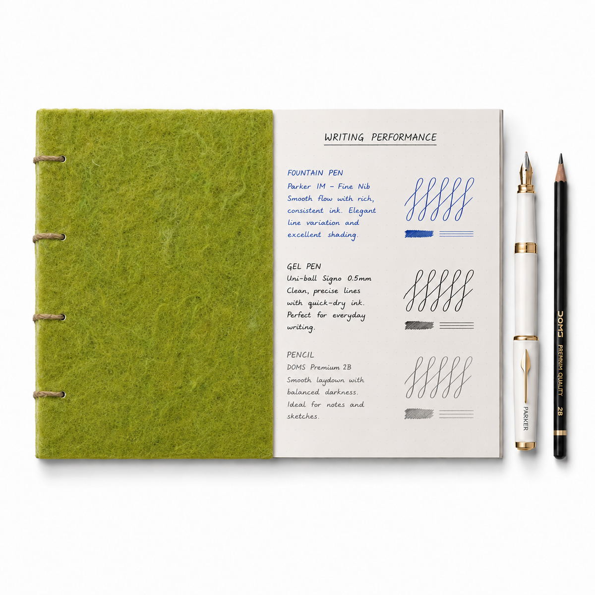 Felt Journal Green