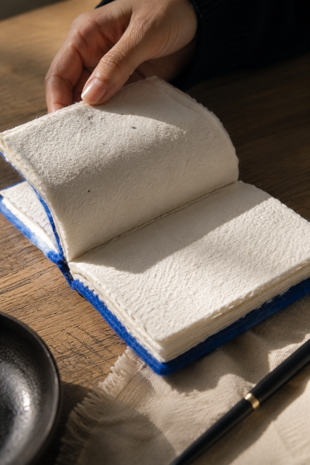 Felt Notebook Blue