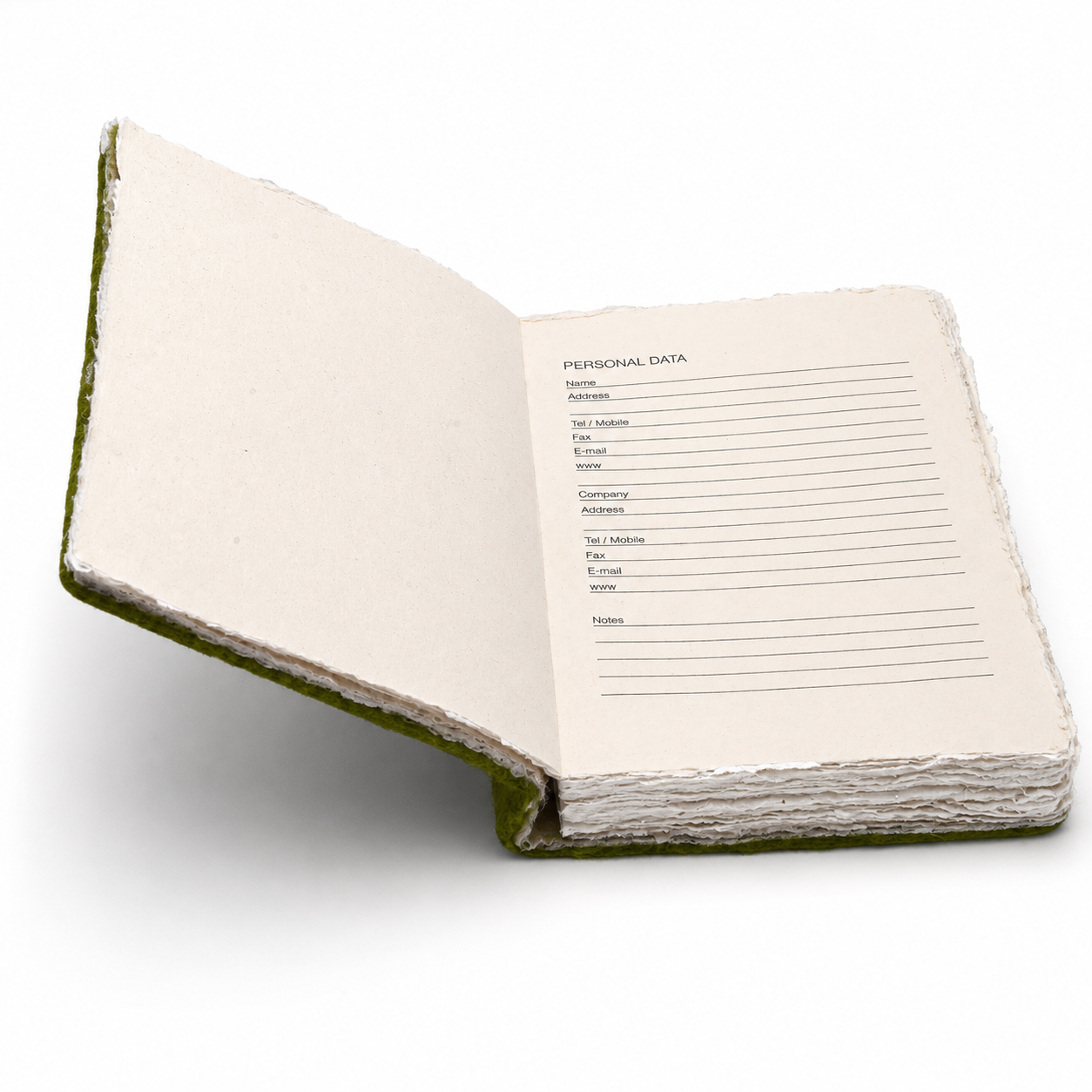 Felt Journal Green