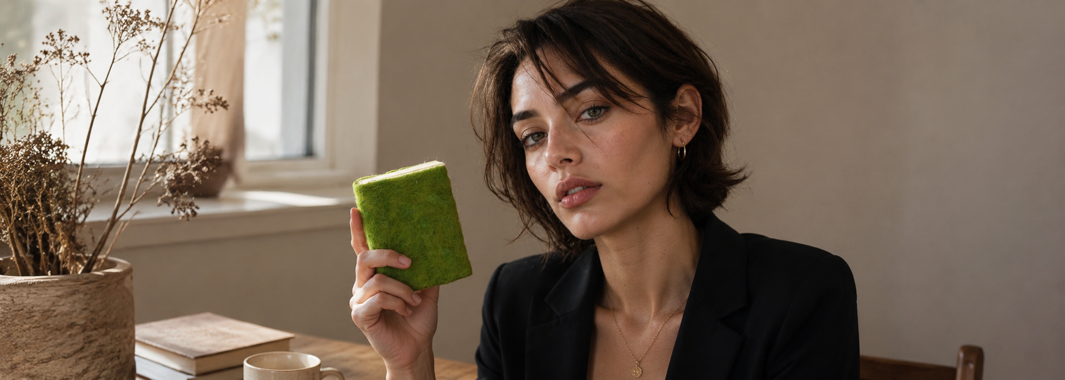 Felt Pocket Diary Green