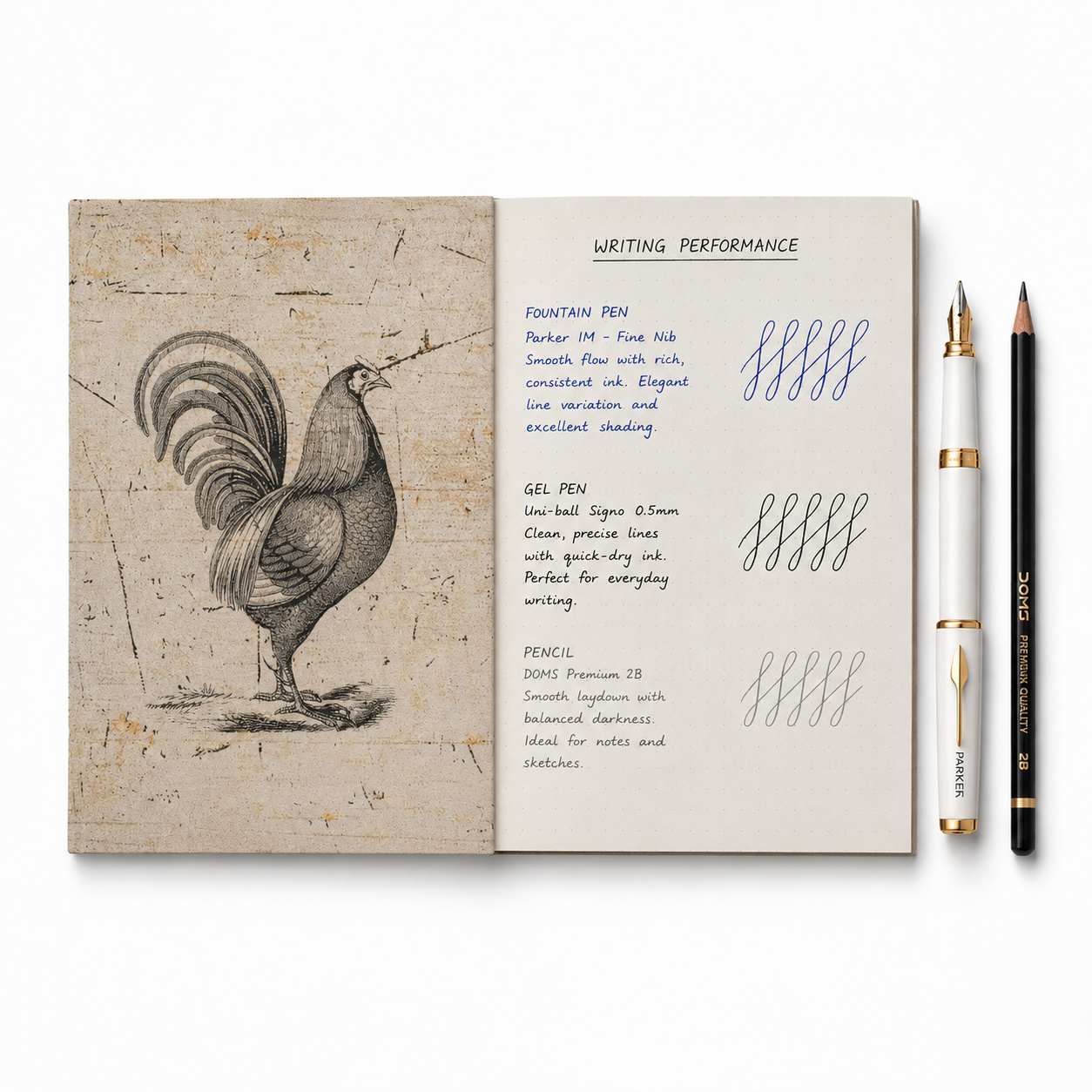 Rooster Pocket Diary Set Of 2