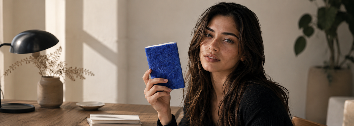 Felt Notebook Blue