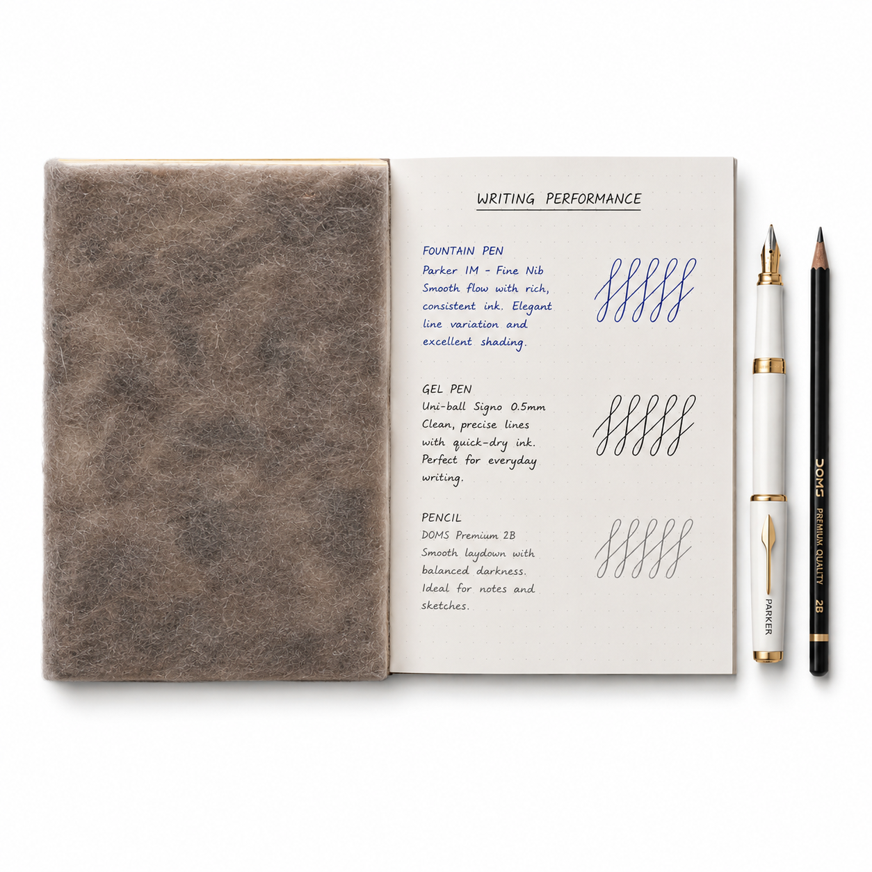 Felt Pocket Diary Grey