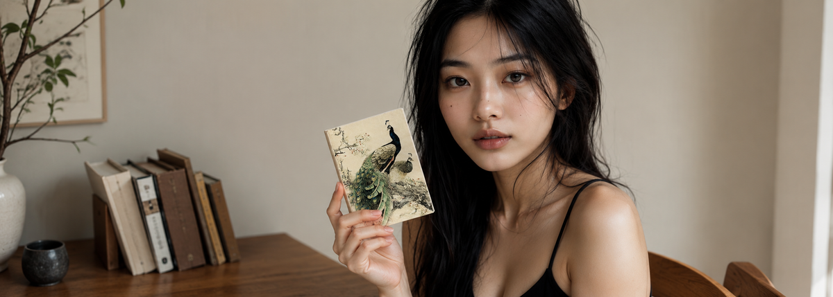 Japanese Peacock Art Pocket Diary Set Of 2
