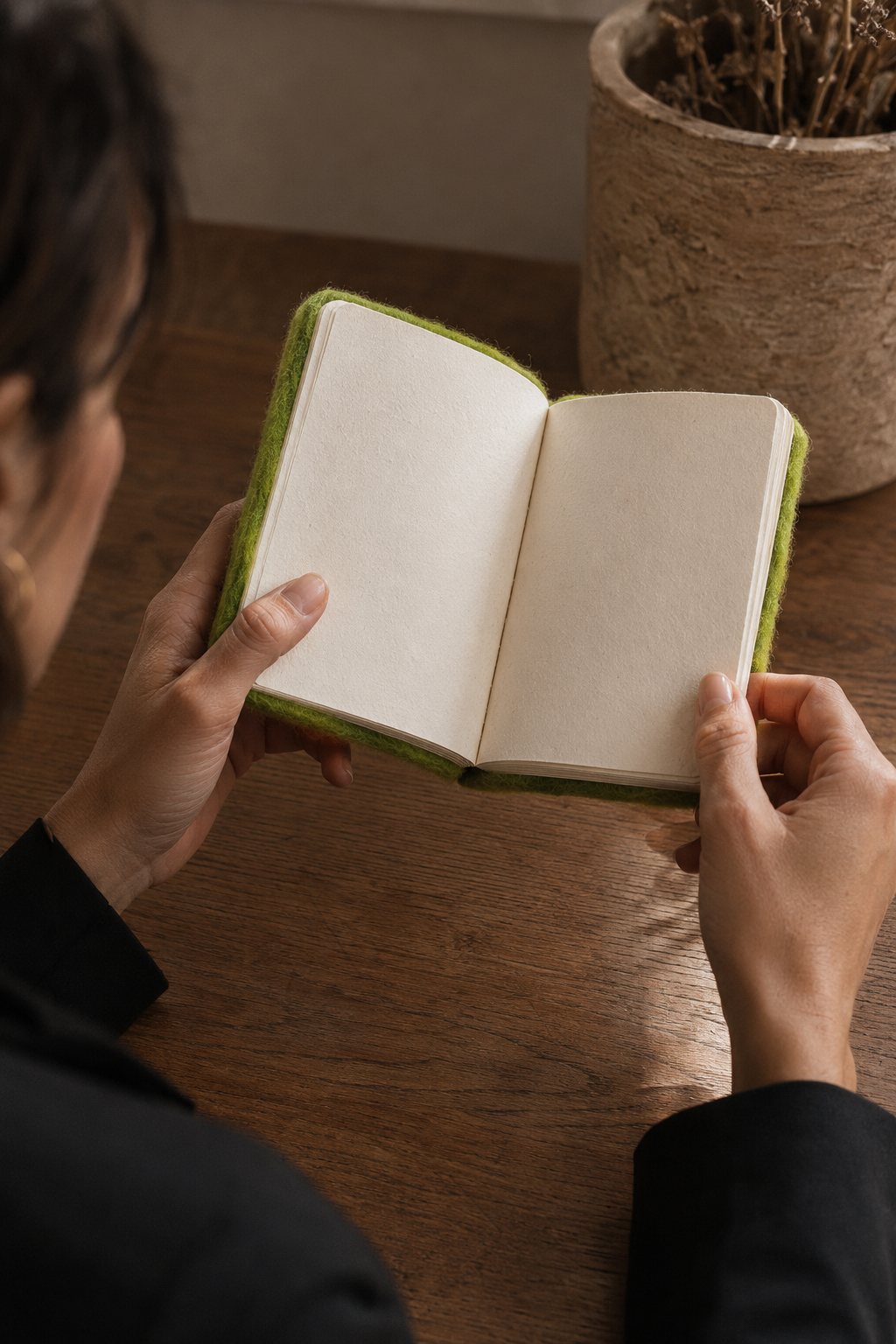Felt Pocket Diary Green
