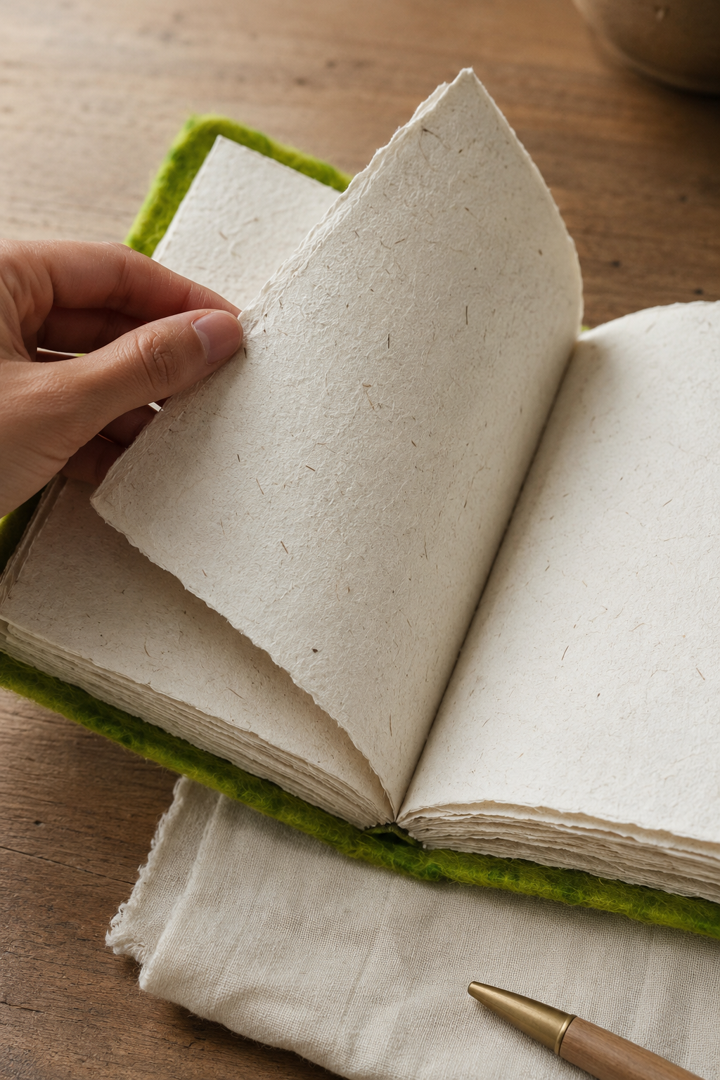 Felt Sketch Book Green