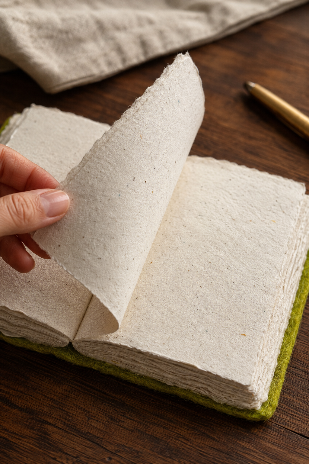 Felt Notebook Green