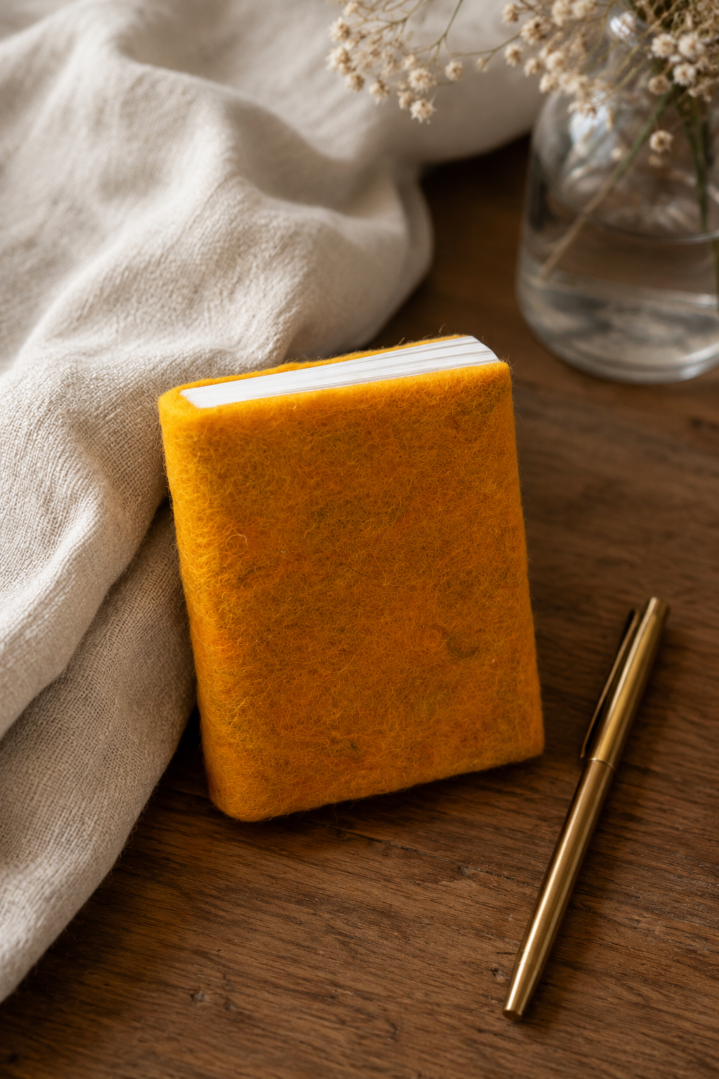 Felt Pocket Diary Orange