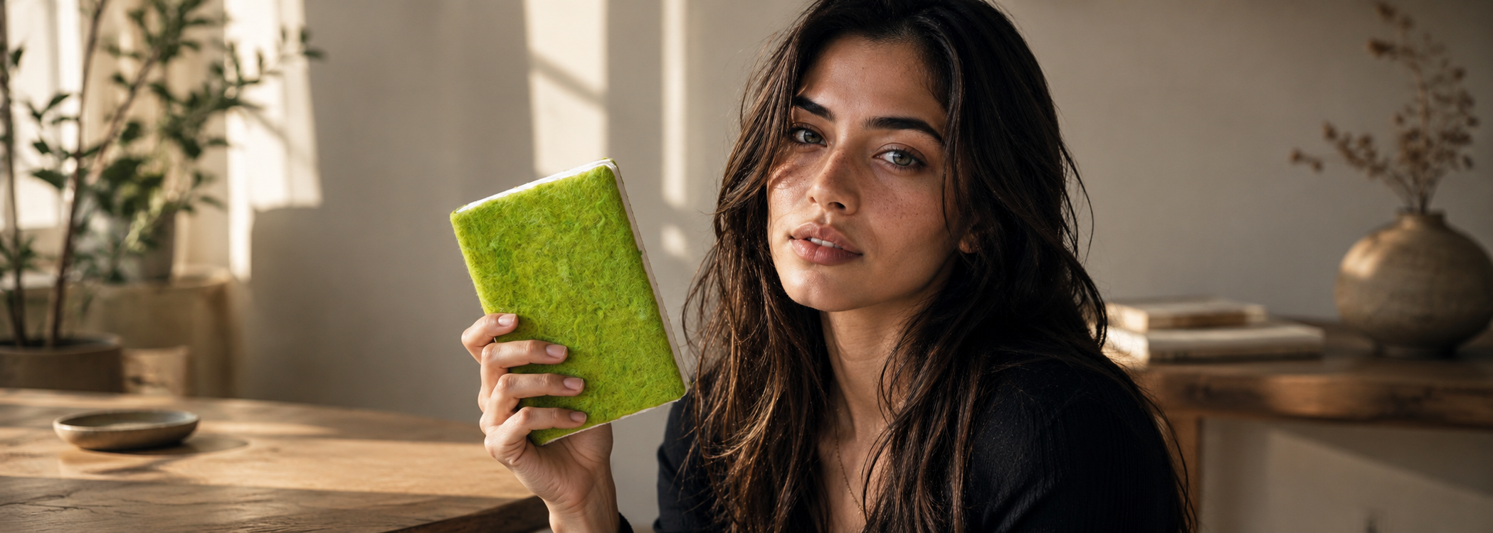 Felt Notebook Green