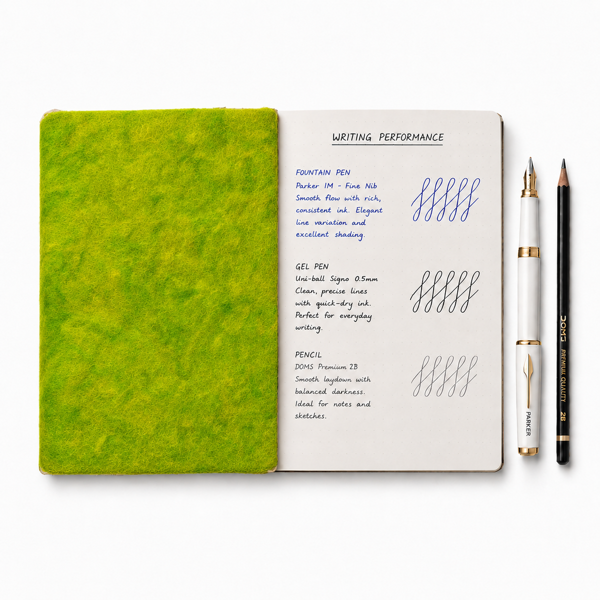 Felt Sketch Book Green