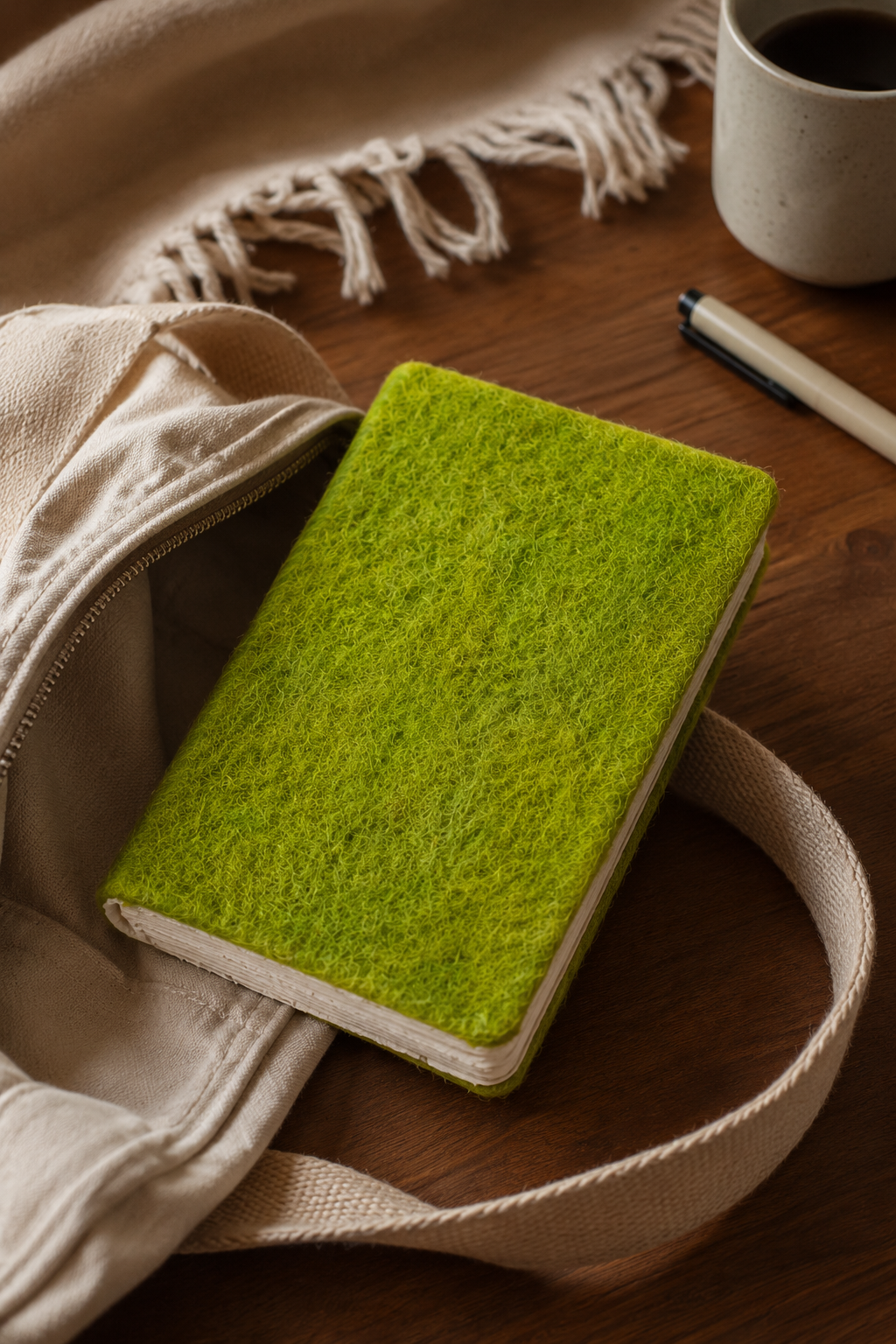 Felt Journal Green